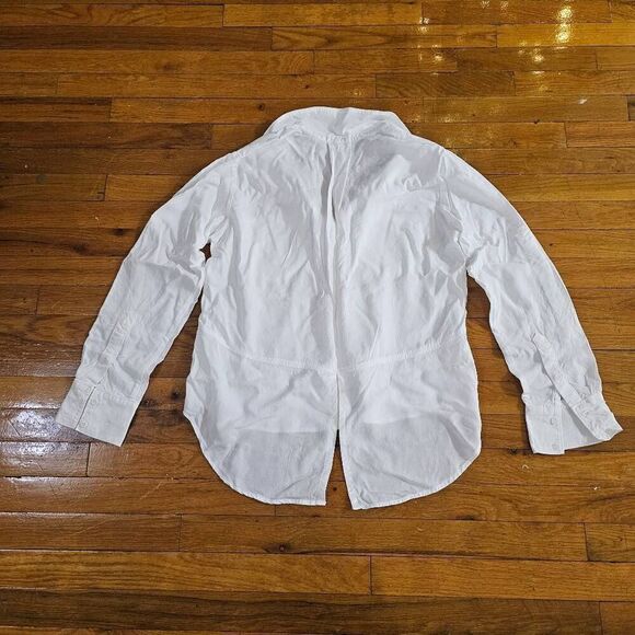 Bella Dahl Women's White Shirt Size Medium Button Up Long Sleeve Top - Picture 6 of 8